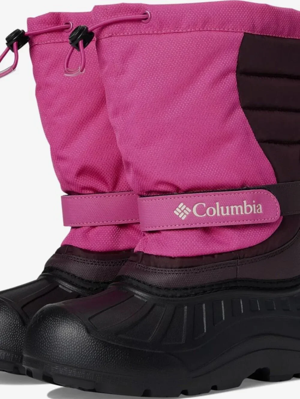 Columbia Girls Powderbug Dual Pink & Brown Snow Ski Snowboard Boot Size 6